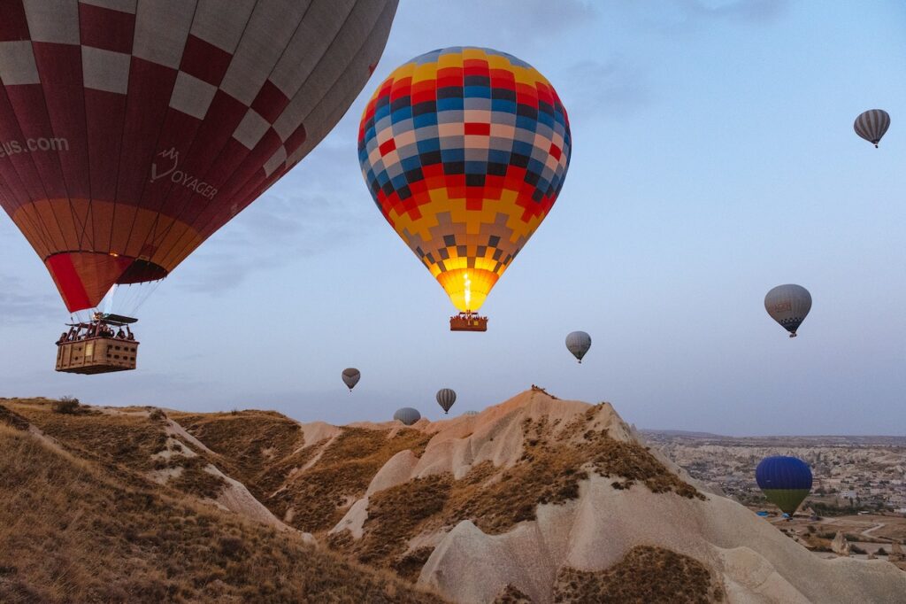 mongolfiere in cielo